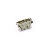 Insert HE, Raccordement à ressort, mâle, 24 pin, 16A, Polycarbonate, 24B|48B 